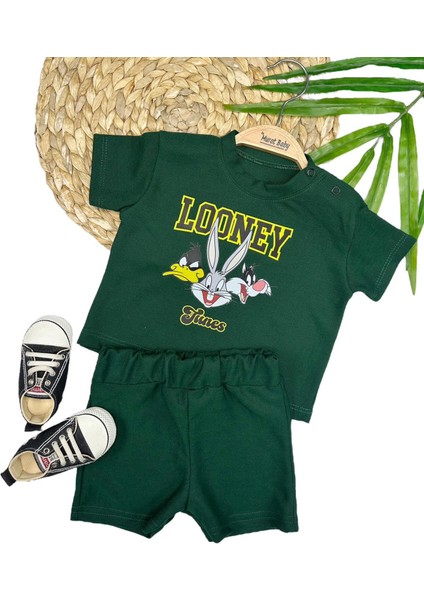 Erkek Bebek Buck Bunny ve Arkadaşları Yazlık Şortlu Takım
