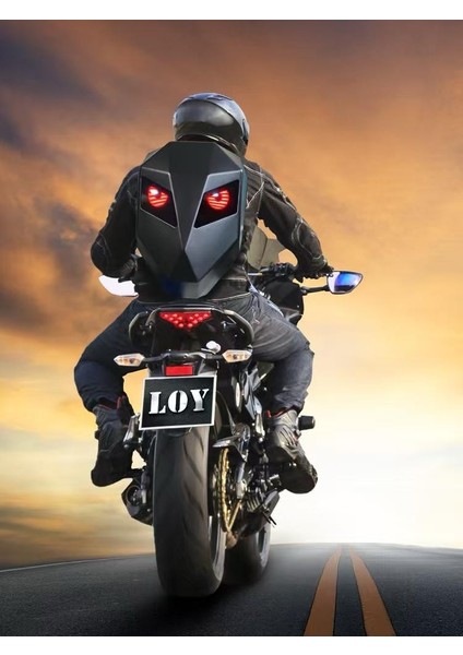 Prıme Karbon, LED Gözlü Motorcu Sırt Çantası Ledli Sırt Çantası, Telefon Kontrol Kask Taşıma Çantası fiyatları