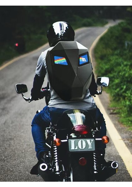 Prıme Karbon, LED Gözlü Motorcu Sırt Çantası Ledli Sırt Çantası, Telefon Kontrol Kask Taşıma Çantası modelleri