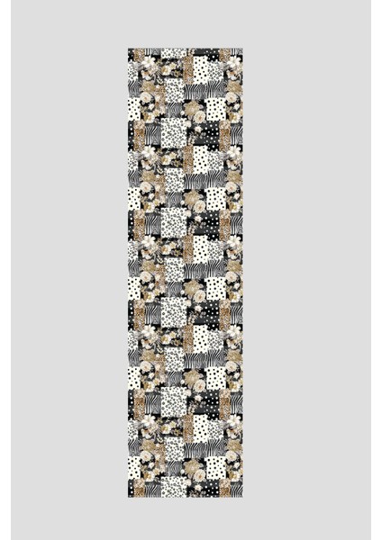 Kahverengi Leopar Kaplan Desenli Runner 40X220CM fiyatları