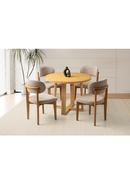 Girit Masa, Umay Sandalye, Natural, 100 x 100