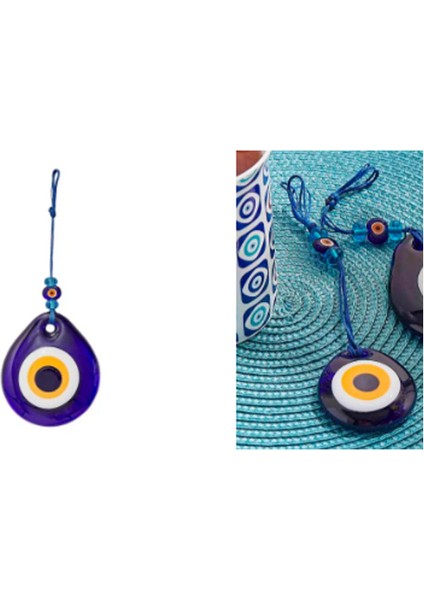 El Yapımı Cam Butik Nazar Boncuğu 9 cm Tekli fiyatları