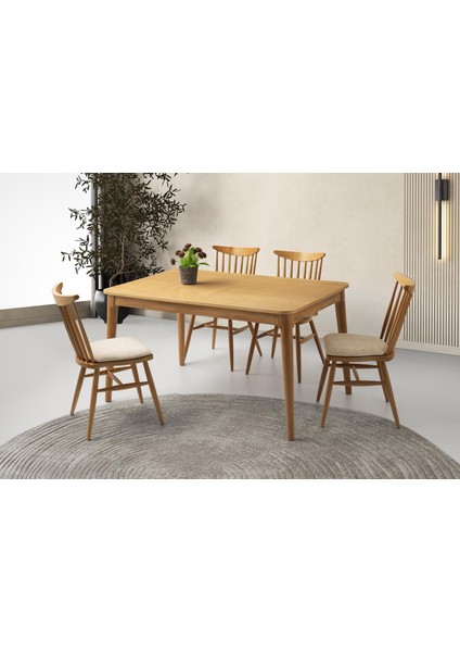 Finike Masa, Kırlangıç Sandalye, Natural, 140 x 90