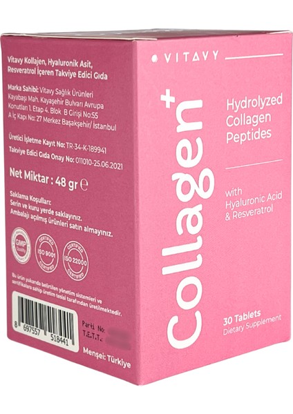 Collagen & Hyaluronic Acid & Resveratrol 1x30 Tablet 2'li Set