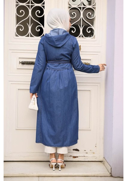 Fermuarlı Lacivert Tesettür Kot Kap 7103L fırsatları