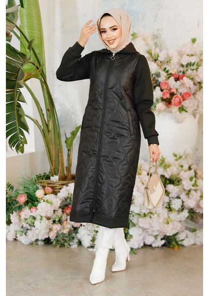 Kapitone Siyah Tesettür Kap 80291S fiyatları