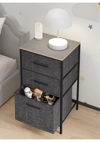 Çocuk 3 Çekmeceli Orta Boy Komodin Sehpa Füme 1602 fiyatları