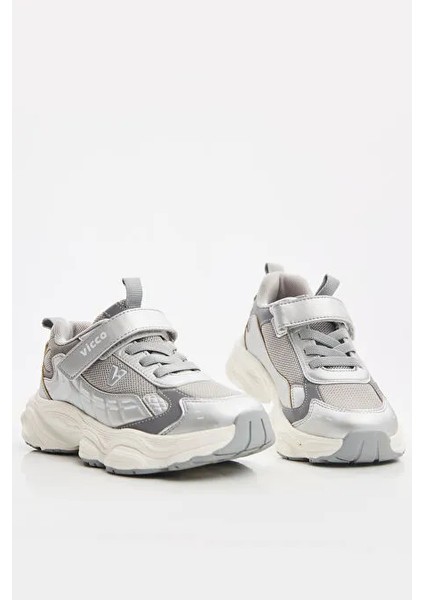 Tag Phlon Hafif Taban Cırtlı Çocuk Spor Ayakkabı Gri