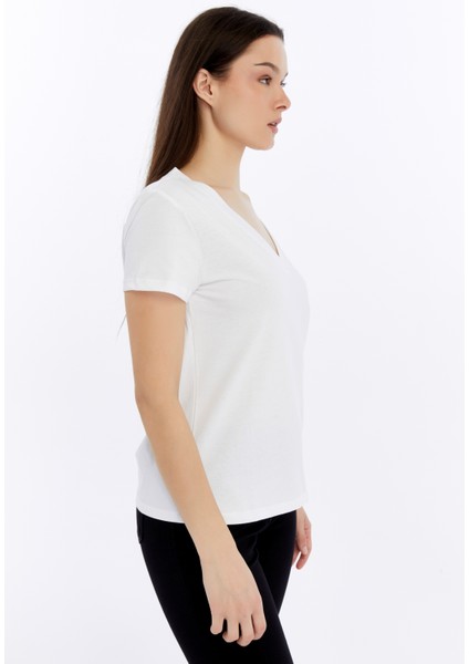 Kadın T-Shirt V Yaka Kısa Kollu indirimleri
