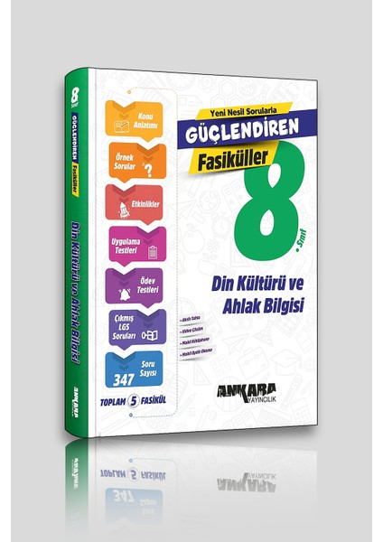 8. Sınıf Ankara Yayıncılık Din Kültürü Güçlendiren Fasikül Seti ( 5 Fasikül)