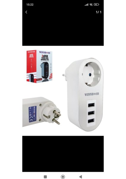 USB Akım Korumalı Priz