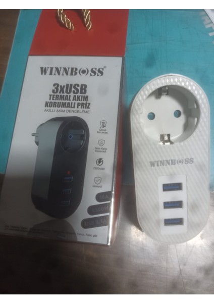USB Akım Korumalı Priz