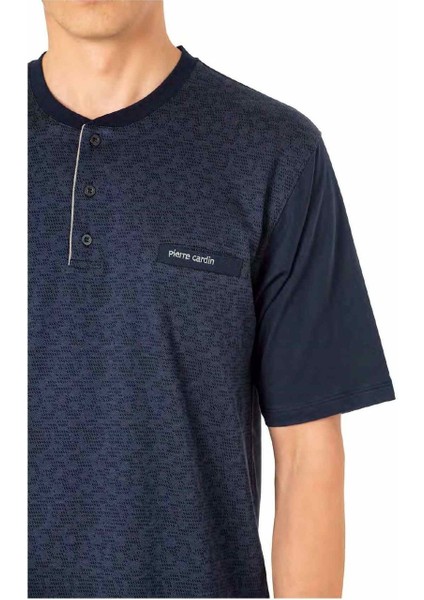 6088 Erkek Üçlü Kısa Kollu Şortlu Pijama Takımı