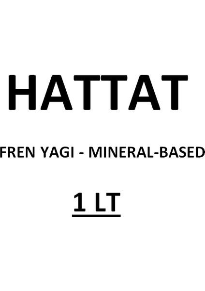 Fren Mineral Yağ Hattat 1lt