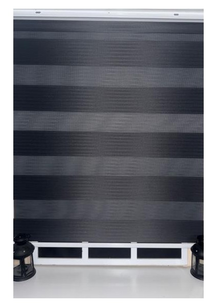 Pileli Antrasit Zebra Stor Kaliteli Güneşlik Perde STB-131