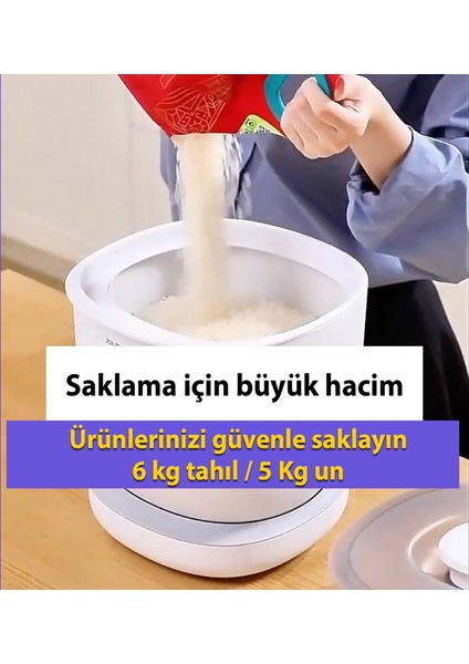 Saklama Kabı, 6 kg Silikon Kapaklı Sızdırma Yapmaz