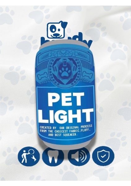 Mavi " Pet Light Can " Peluş Oyuncak - Çiğnemeye Karşı Dirençli