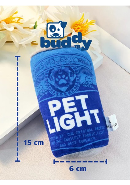 Mavi " Pet Light Can " Peluş Oyuncak - Çiğnemeye Karşı Dirençli