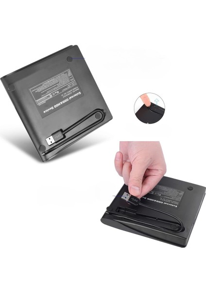 USB 3.0 Taşınabilir Ultra Ince Harici CD DVD Yazıcı Okuyucu Windows Mac Uyumlu indirimleri