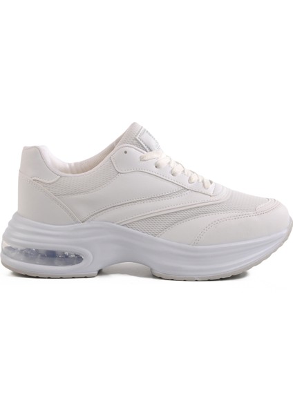 Beyaz Fileli Hafif Air Taban Kadın Spor Ayakkabı 185 G