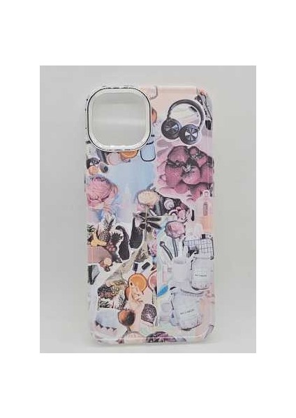 IPHONE 13 Pro Özel Kolaj Tasarımlı Lüks Silikon Kılıf