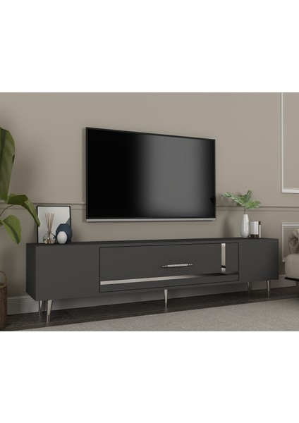 Şuşa Tv Sehpası Tv Ünitesi Antrasit Gümüş fiyatları