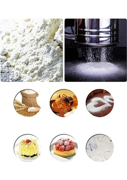 Metal Lüx Paslanmaz Çelik Pratik Basmalı Un Eleği Pasta Malzemeleri