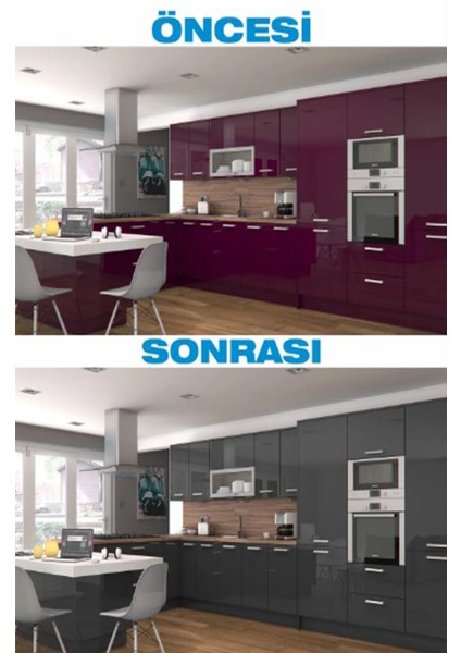 Parlak Antrasit Gri Yapışkanlı Folyo Mutfak Dolap Beyaz Eşya ve Mobilya Kaplama Folyosu fırsatları