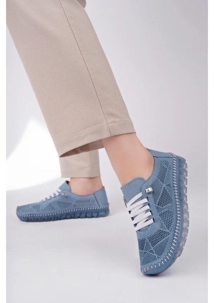 Hakiki Deri Kadın Deri Casual Ayakkabı TRC62-8004