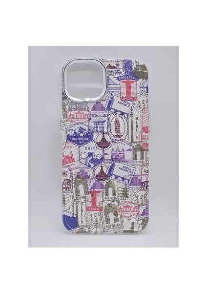 IPHONE 13 Pro Max Özel Kolaj Tasarımlı Lüks Silikon Kılıf