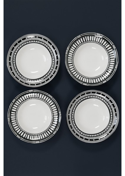 Roma Notte Serisi 27 cm 4’lü Porselen Makarna Kasesi fiyatları