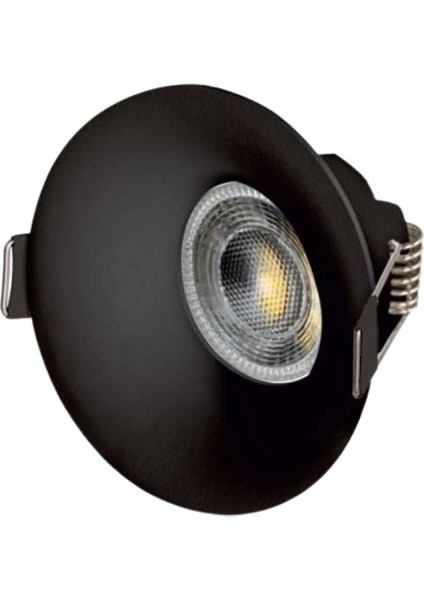 Lion Yuvarlak Spot Lamba Siyah Kasa Sıva Altı GU10 CT-5091 LED Işık (Ampul Hariç)