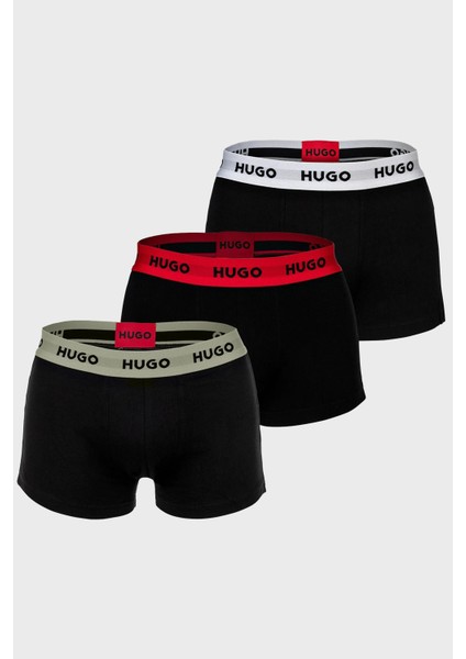 Logolu Streç Pamuklu 3 Pack Boxer Erkek Boxer 50532611 977