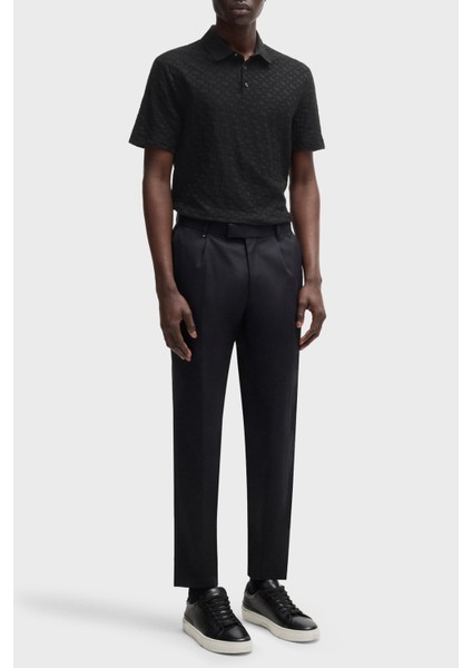 Monogram Logo Baskılı Regular Fit Düğmeli Polo Yaka T Shirt Erkek Polo Yaka T Shirt 50537132 001 modelleri