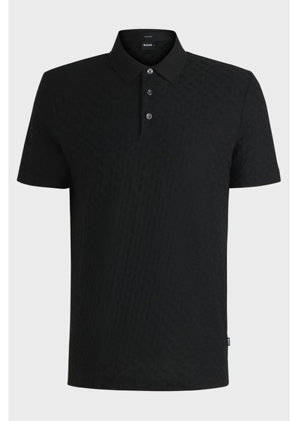 Monogram Logo Baskılı Regular Fit Düğmeli Polo Yaka T Shirt Erkek Polo Yaka T Shirt 50537132 001 indirimleri