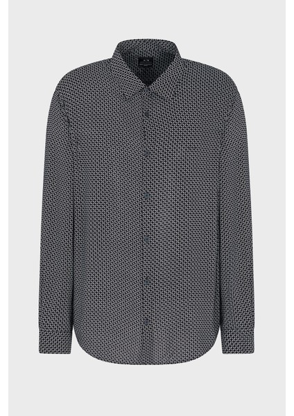 Regular Fit Desenli Uzun Kollu Gömlek Erkek Gömlek XM000668 AF10253 FB007