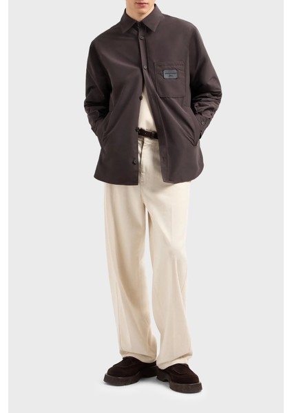 Relaxed Fit Yama Cepli ve Logo Yamalı Gömlek Ceket Erkek Gömlek Ceket EM001629 AF13770 U8168 modelleri