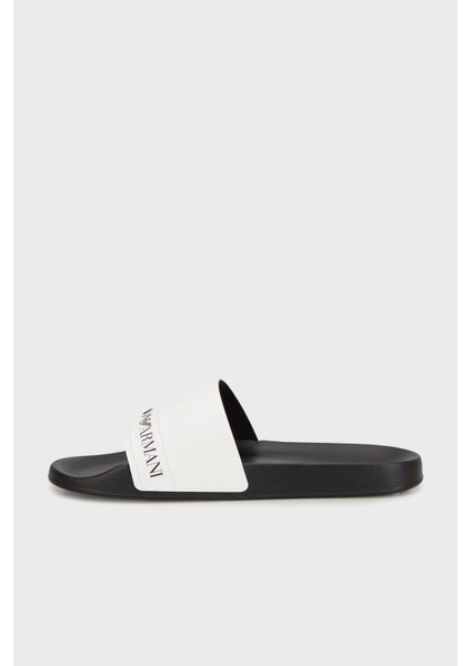 Logo Baskılı Şerit Detaylı Terlik Unisex Terlik 7X000110 AF15128 FC079