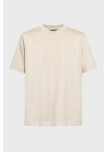 Kabartmalı Logo Pamuk Regular Fit Bisiklet Yaka T Shirt Erkek T Shirt EM001040 AF13669 U1098 fırsatları