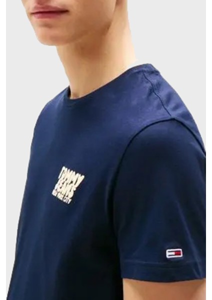 Pamuk Slim Fit Bisiklet Yaka Logolu T Shirt Erkek T Shirt DM0DM21863 C1G