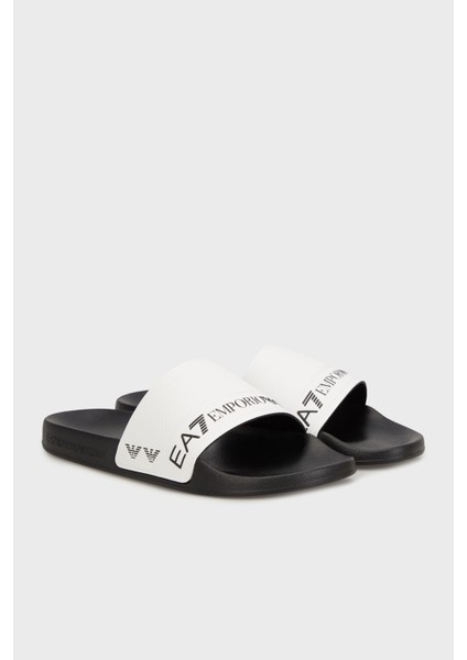 Logo Baskılı Şerit Detaylı Terlik Unisex Terlik 7X000110 AF15128 FC079 fiyatları