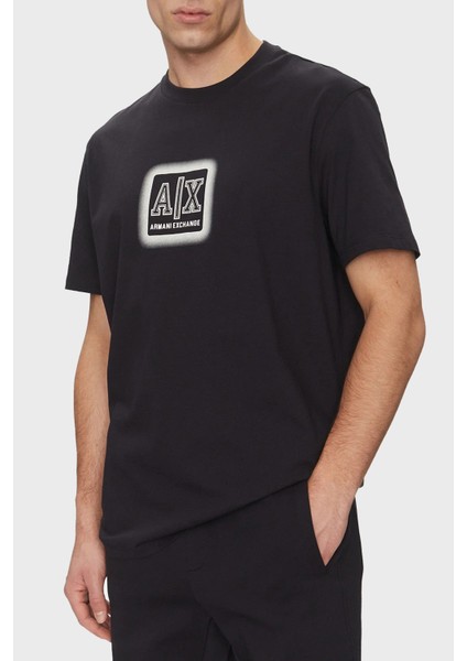 Kabartmalı Logo Baskılı Pamuklu Regular Fit Bisiklet Yaka T Shirt Erkek T Shirt XM000545 AF10361 UB101