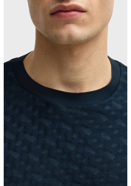 Pamuklu Monogram Logo Baskılı Regular Fit Bisiklet Yaka T Shirt Erkek T Shirt 50537131 404