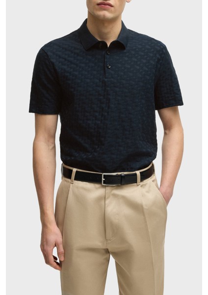 Pamuklu Logo Baskılı Regular Fit Düğmeli Polo Yaka T Shirt Erkek Polo Yaka T Shirt 50537132 404