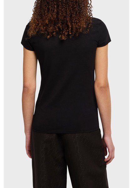 Pamuklu Slim Fit Bisiklet Yaka Logolu T Shirt Bayan T Shirt XW000511 AF11929 UC001 fiyatları