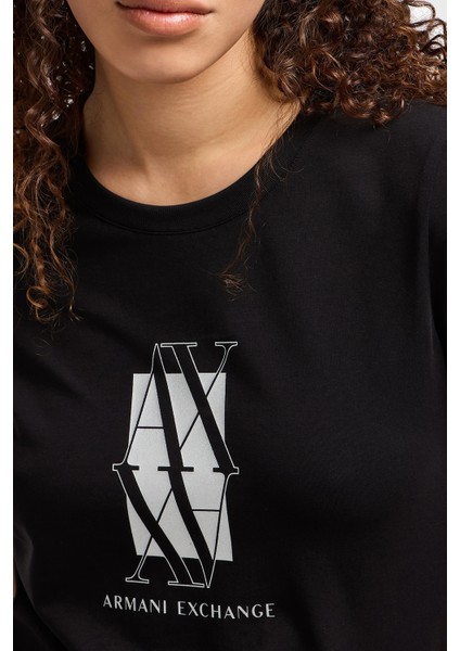 Pamuklu Slim Fit Bisiklet Yaka Logolu T Shirt Bayan T Shirt XW000511 AF11929 UC001 fırsatları