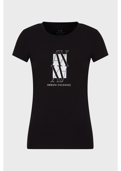 Pamuklu Slim Fit Bisiklet Yaka Logolu T Shirt Bayan T Shirt XW000511 AF11929 UC001 indirimleri