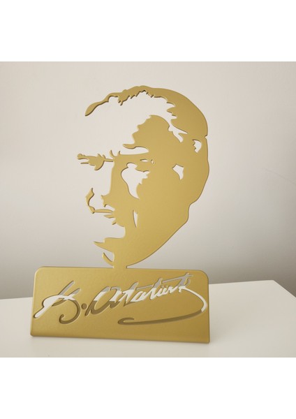Metal Masaüstü Atatürk Büstü | 18 x 27 cm | Siyah & Gold Renk Seçenekli modelleri