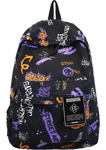 Öğrenciler Için Moda Kişilik Graffiti Sırt Çantası (Yurt Dışından)