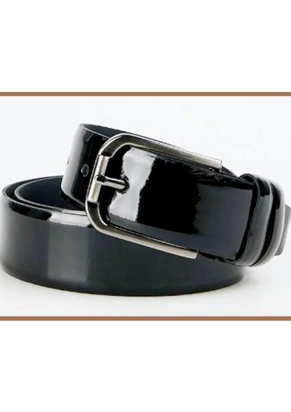 Erkek Siyah Rugan Deri Kemer Günlük Ve Klasik Kombinler Için